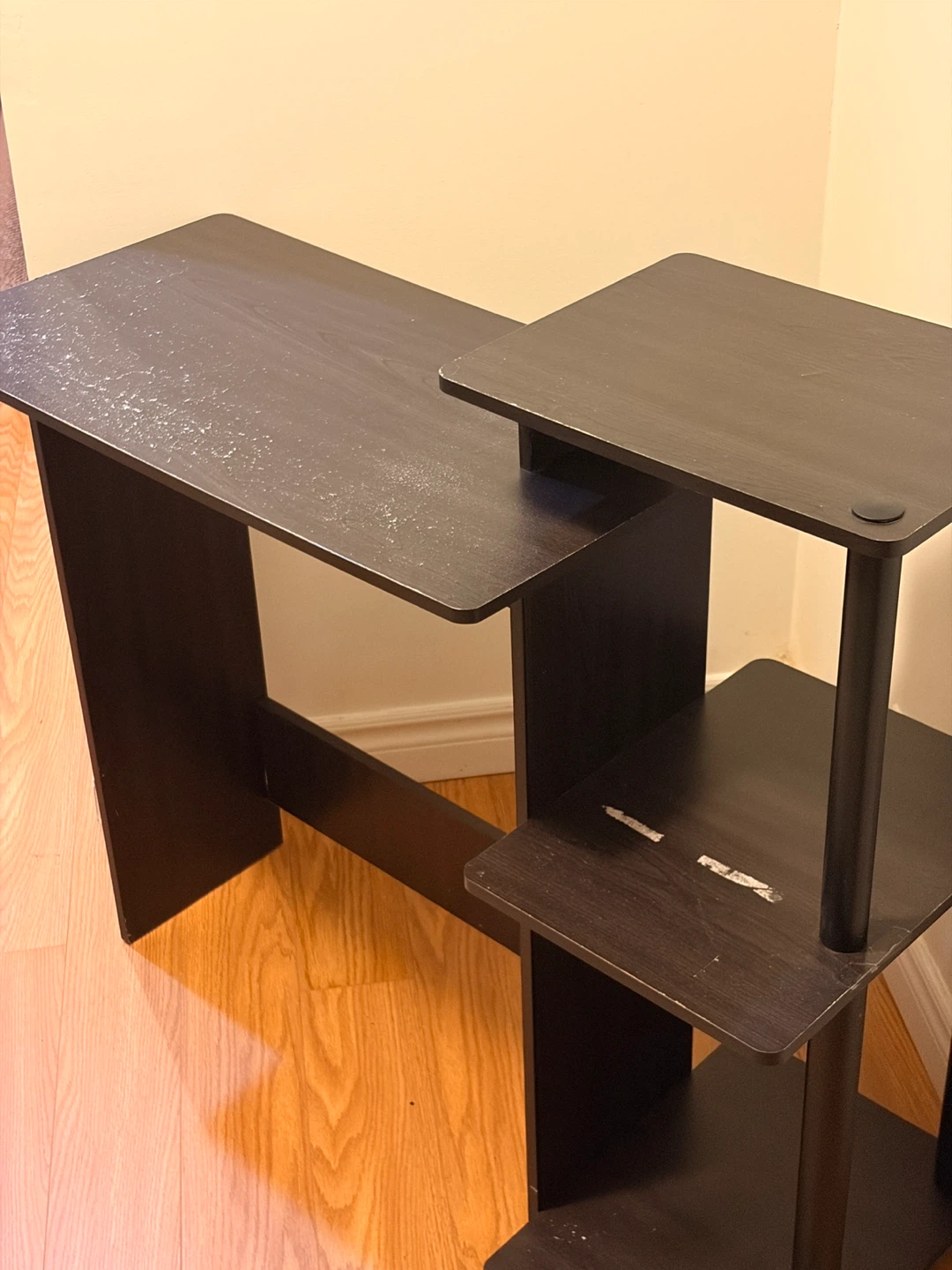 Dark Brown Computer Desk with Shelving - photo 2