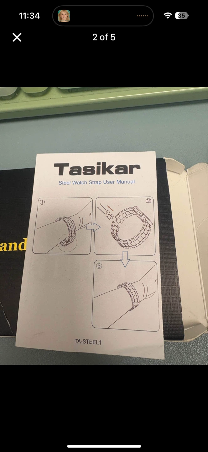 Tasikar Black Stainless Steel Apple Watch Band 49/46/45/44/42mm - photo 2