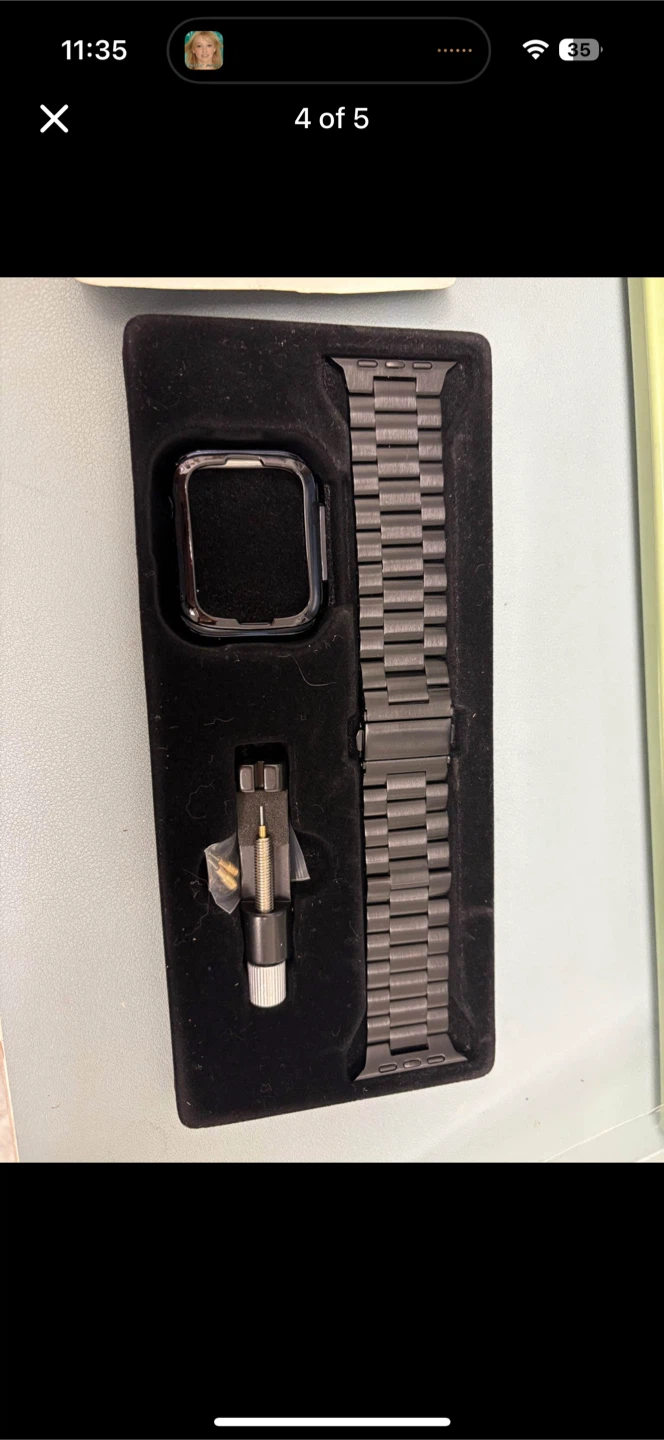Tasikar Black Stainless Steel Apple Watch Band 49/46/45/44/42mm - photo 4