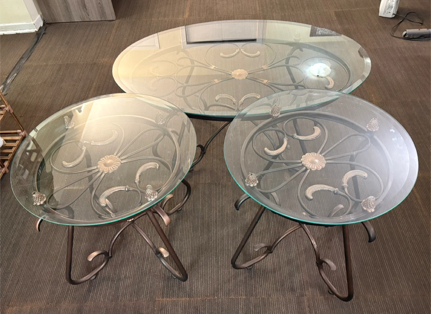 Glass Top Coffee & End Table Set - photo 3