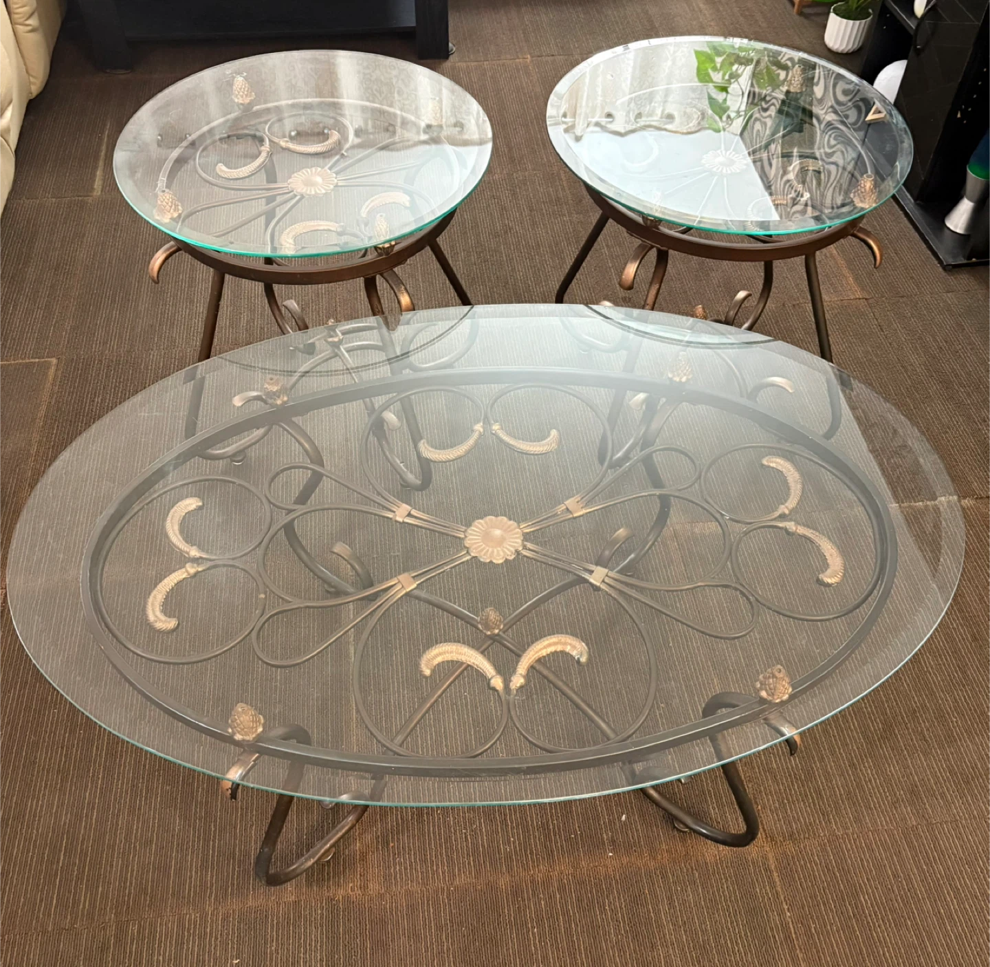 Glass Top Coffee & End Table Set - photo 2