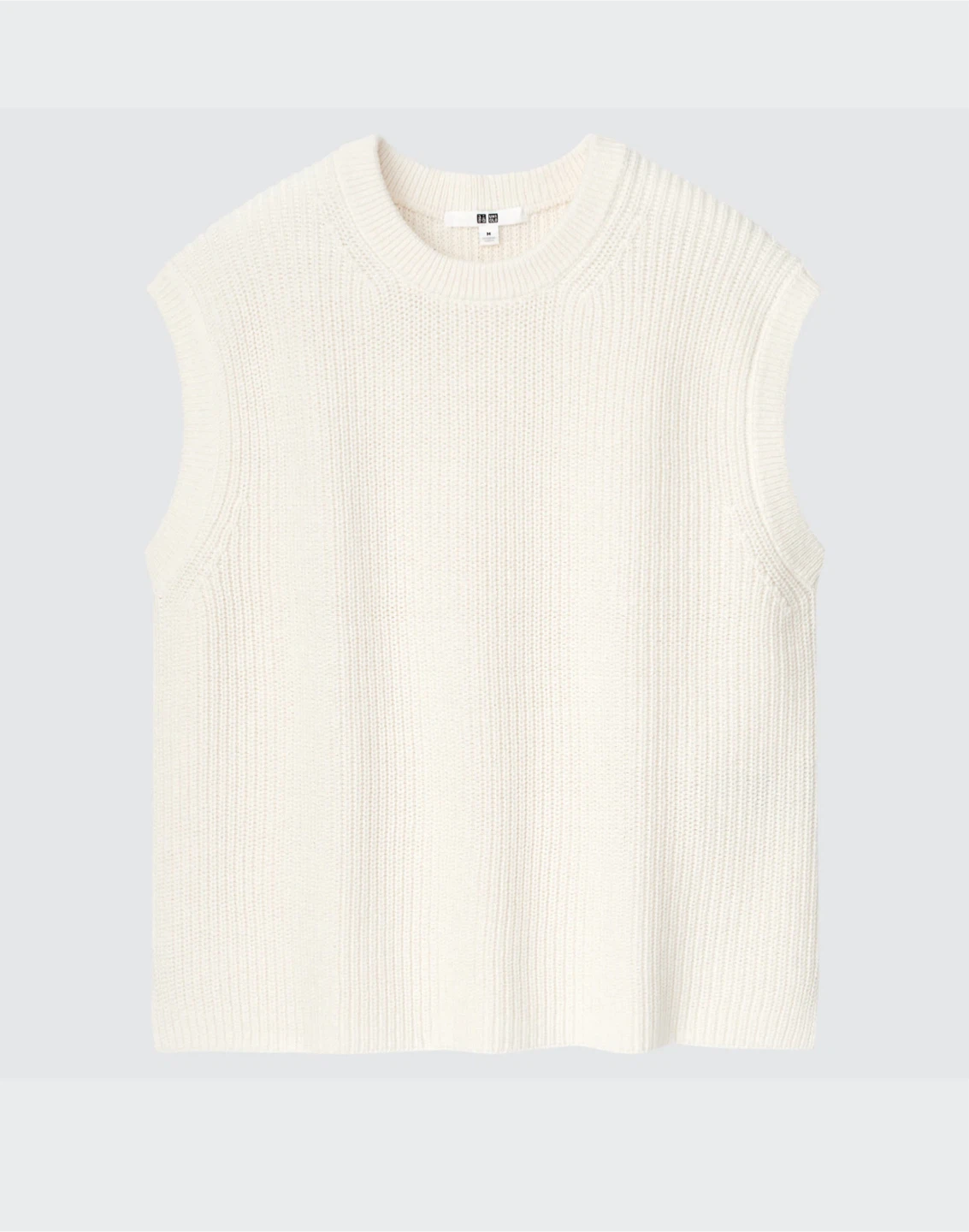 Uniqlo Women Cream Knit Vest - Size M