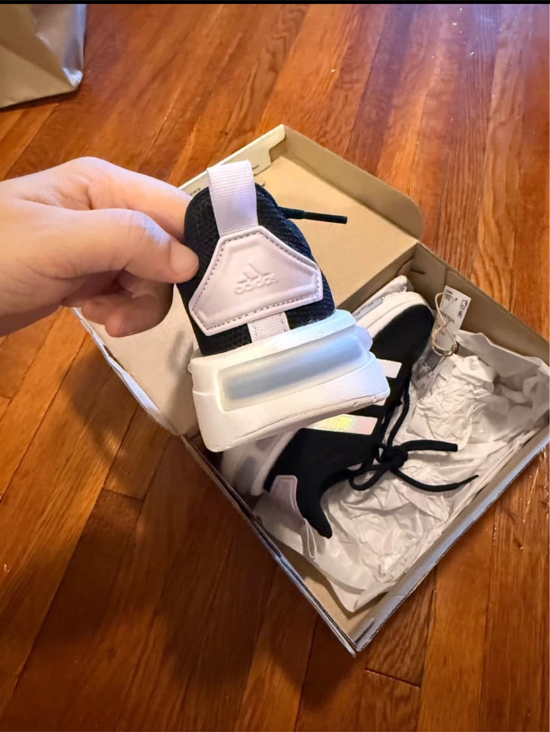 Adidas Racer TR23 K Black/White, Size 12.5 US Kids - New!
