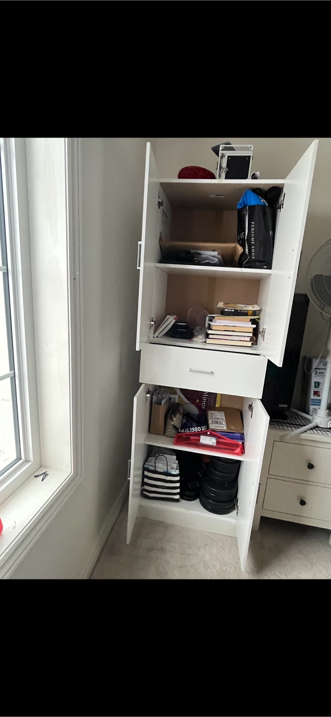 White Storage Cabinet - photo 3