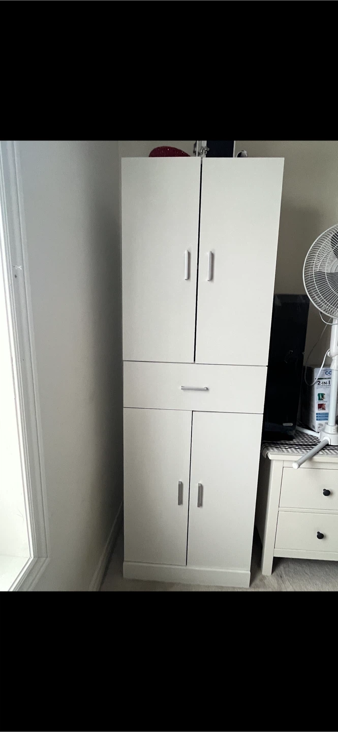White Storage Cabinet - photo 2