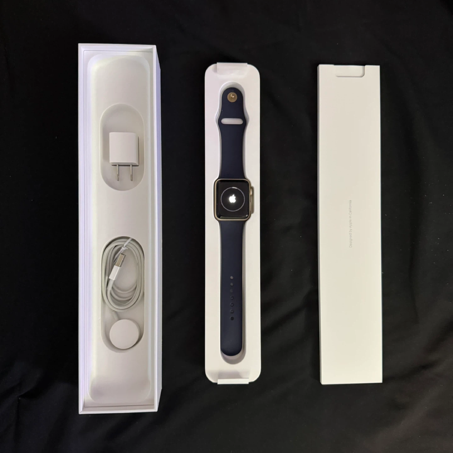 Apple Watch Series 2, 42mm, Gold Aluminum, Midnight Blue Band - photo 2
