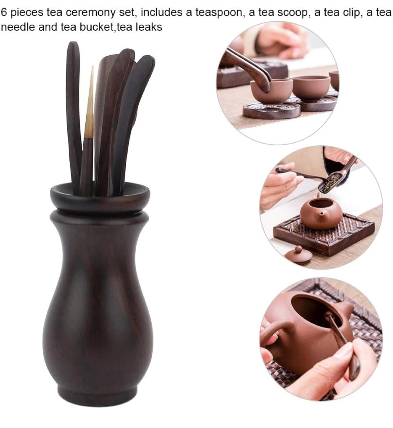 6-Piece Wooden Kong Fu Tea Set - photo 5