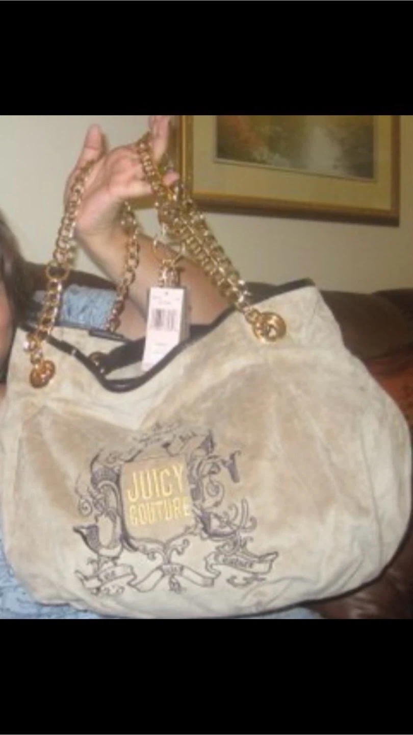 Juicy Couture Beige Chain Shoulder Bag