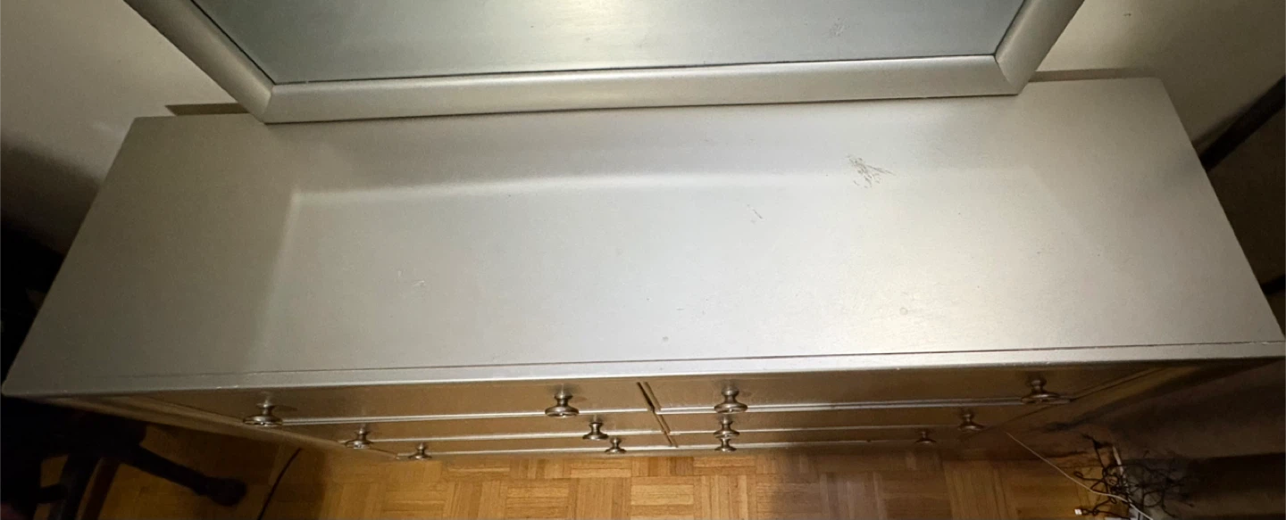 Silver Dresser/Vanity with Mirror - photo 5
