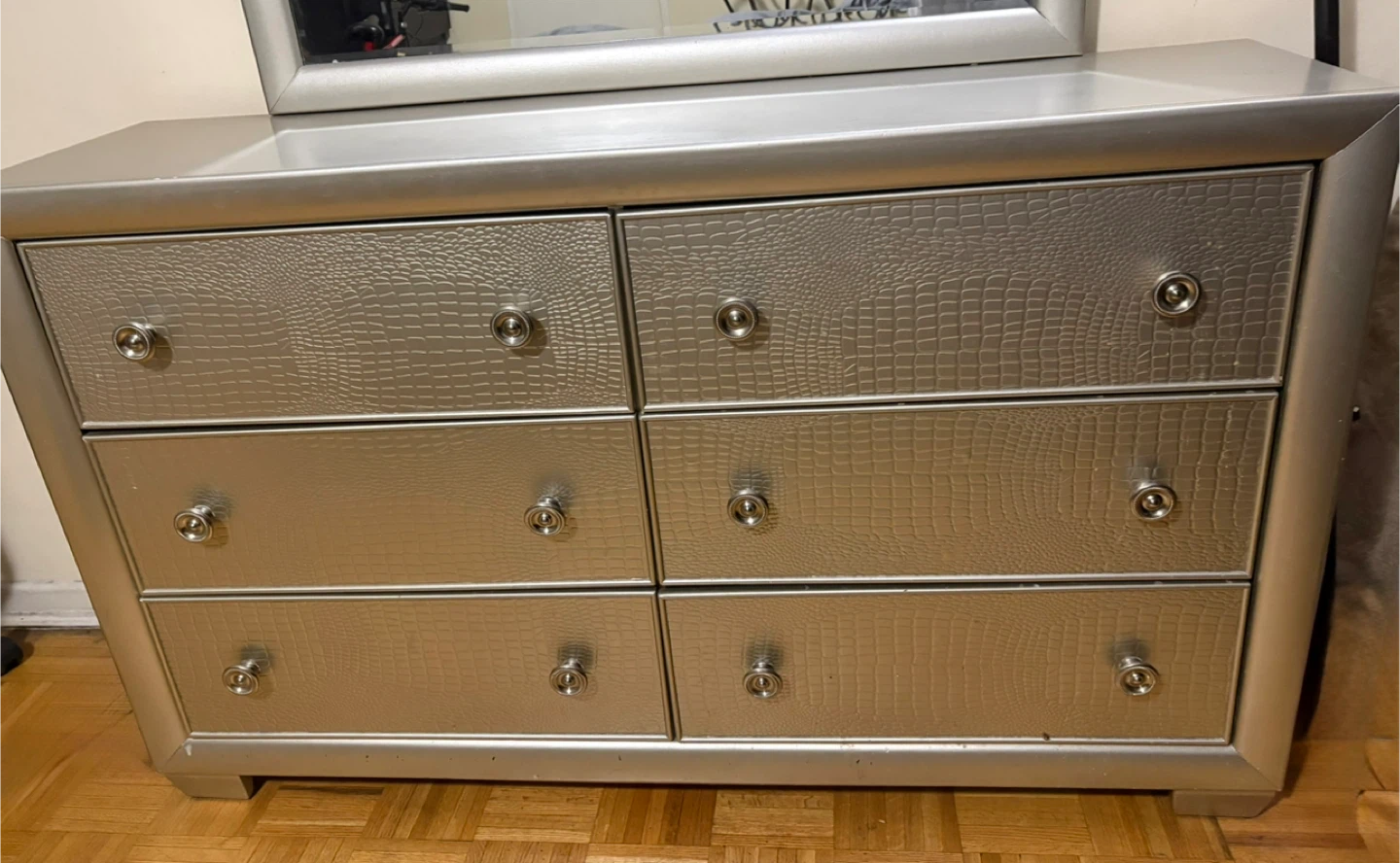 Silver Dresser/Vanity with Mirror - photo 3
