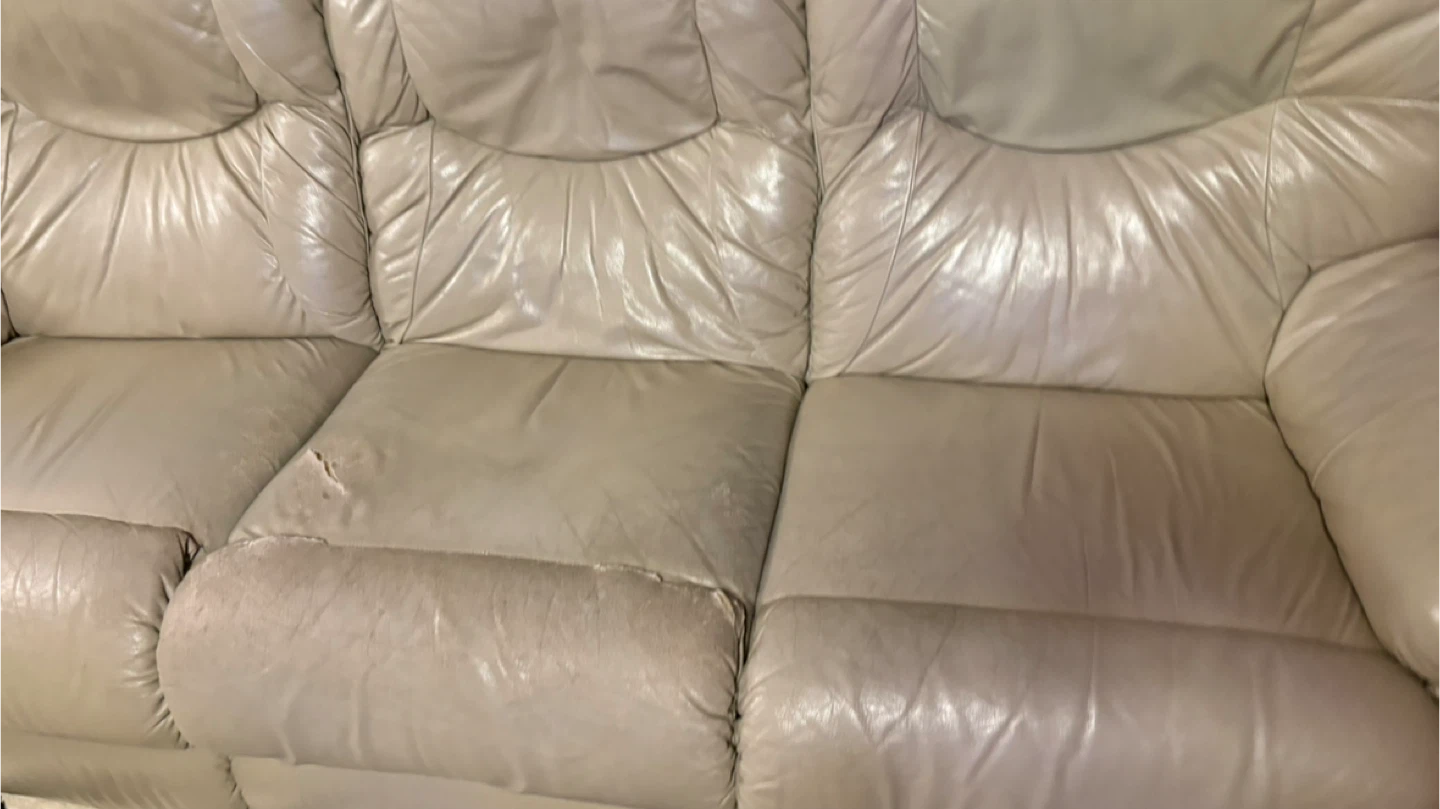 Lazy Boy Recliner Sofa Set - Beige Leather - photo 5