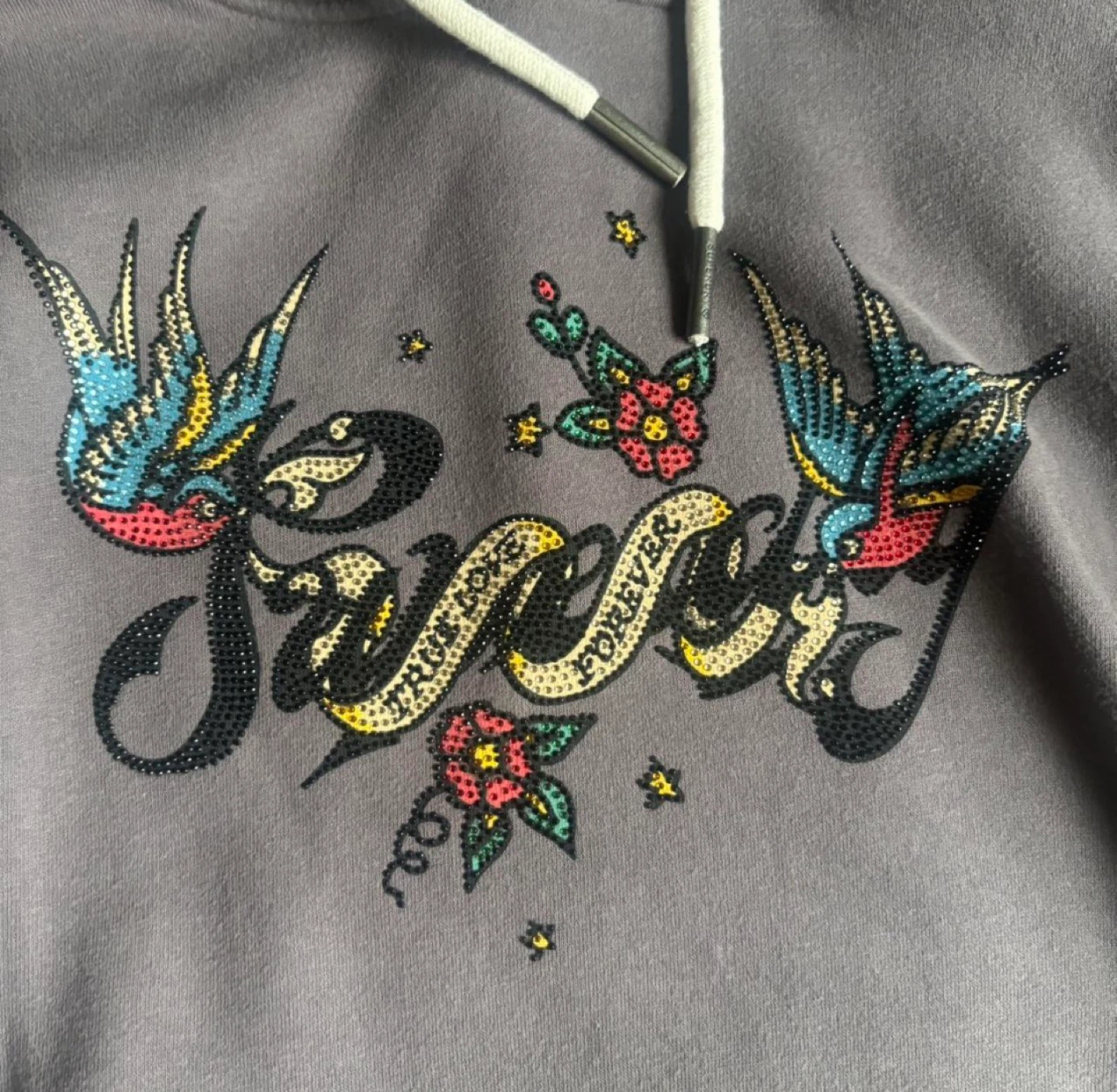 superdry rinestone hoodie