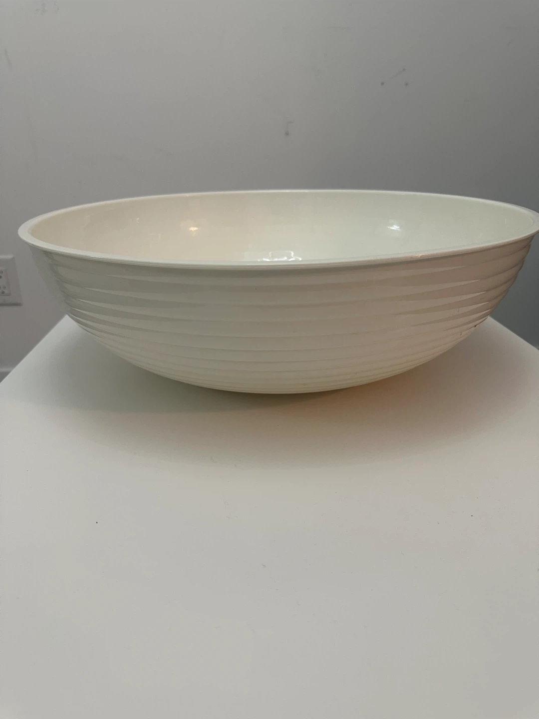 Large 18” White Serving Bowl