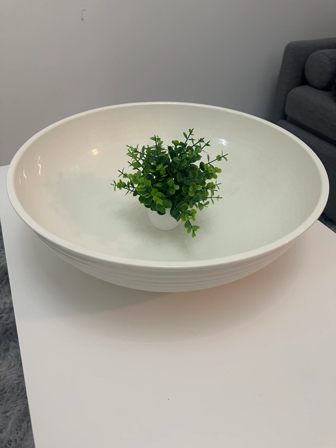 Large 18” White Serving Bowl - photo 2