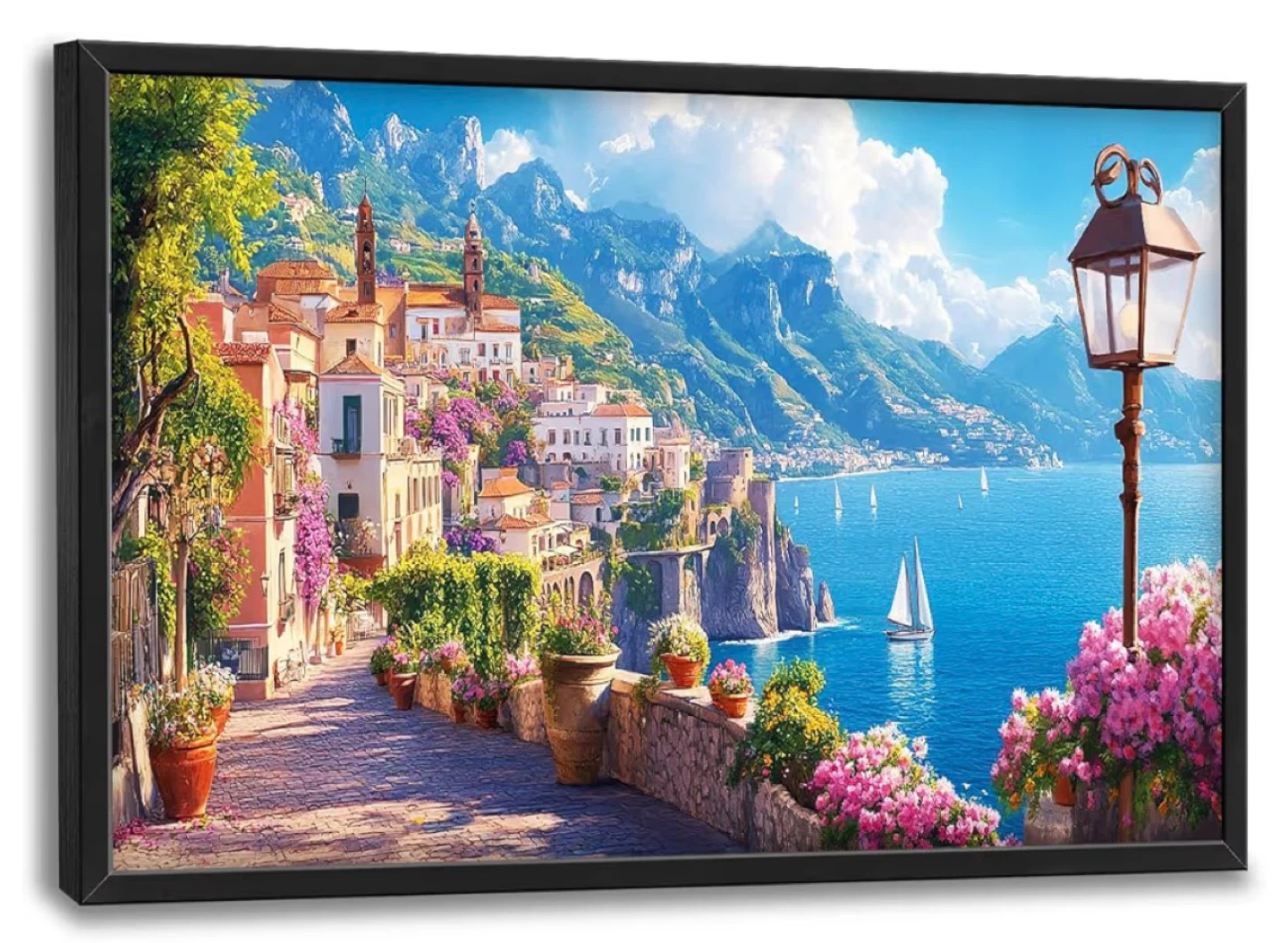 Italy Amalfi Coast Beach Wall Art 36"x24"
