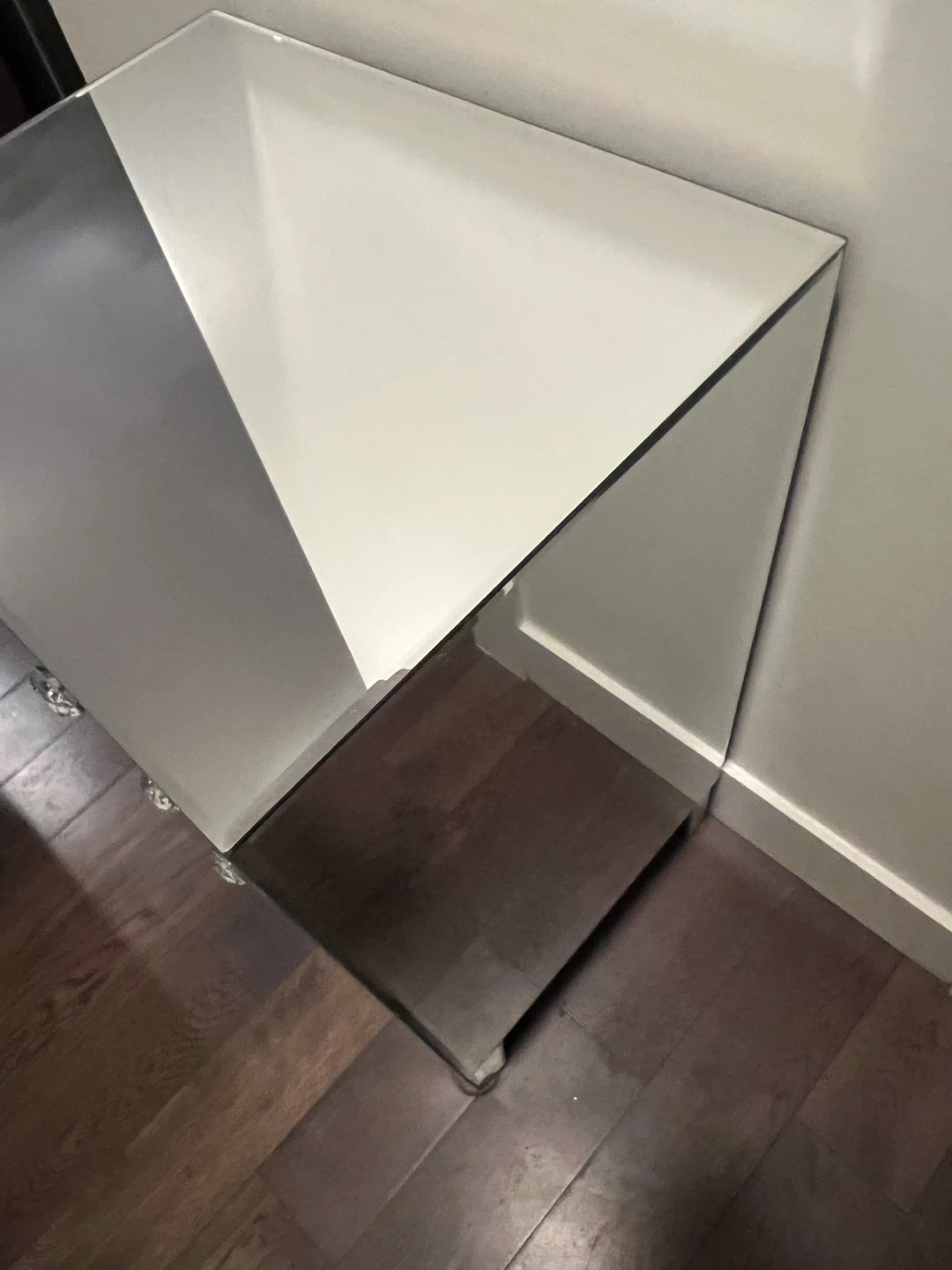Mirrored Nightstand with Crystal Knobs - photo 4