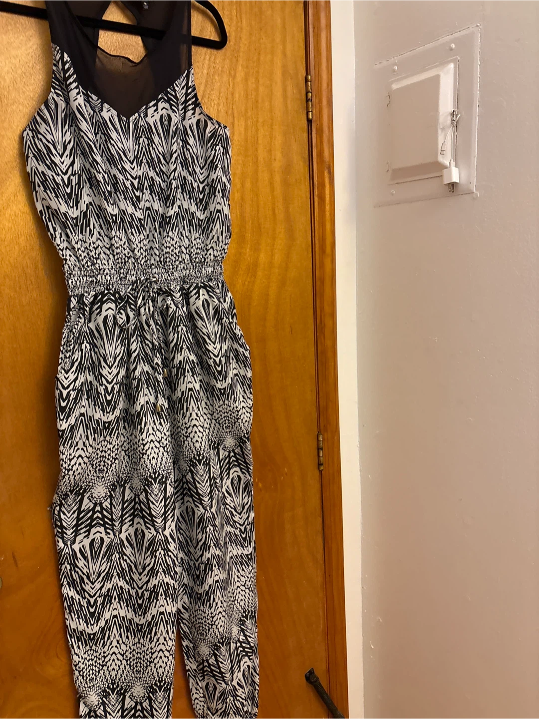 Rampage Black & White Jumpsuit - Size M
