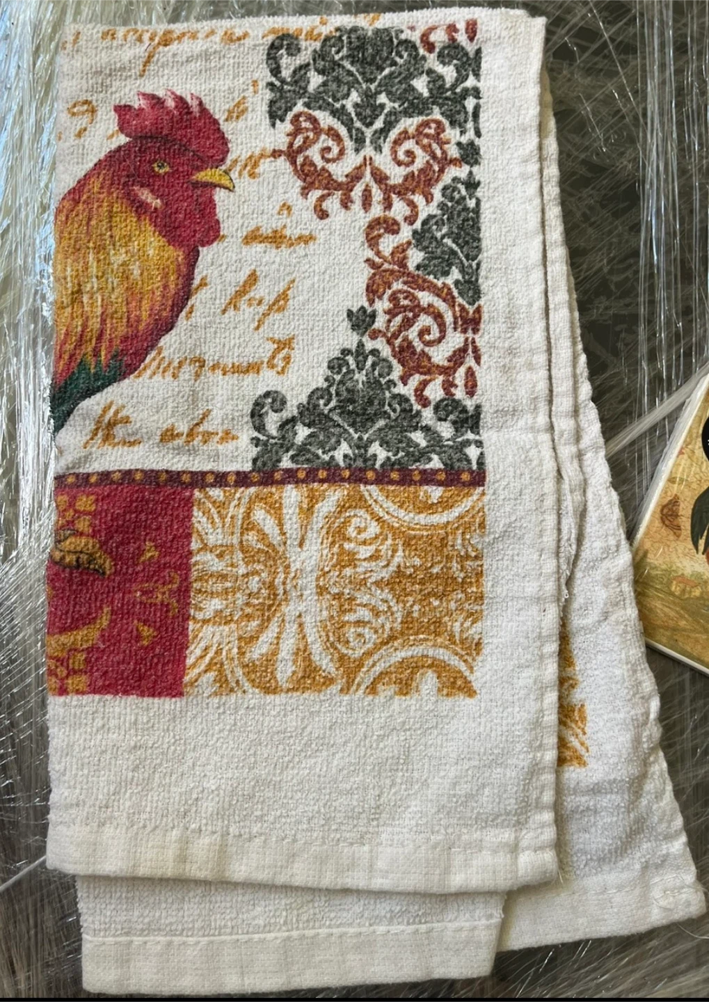 Rooster Kitchen Set: Potholders, Placemats, Towels, Pillow - photo 5