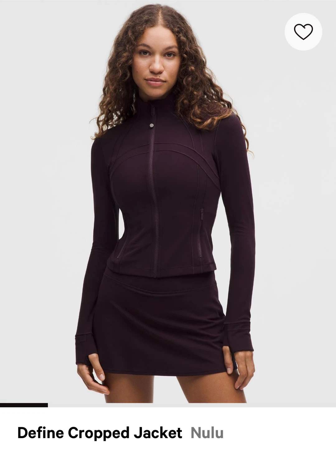 Lululemon Define Cropped Jacket (Nulu fabric)