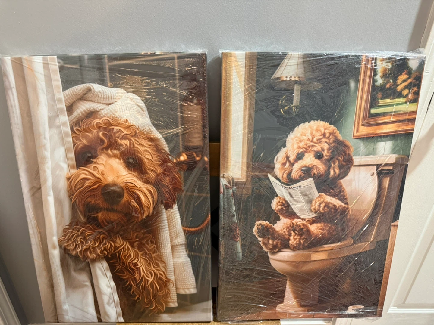 Dog-A Canvas Wall Art 24"x16" Set of 2 - photo 3