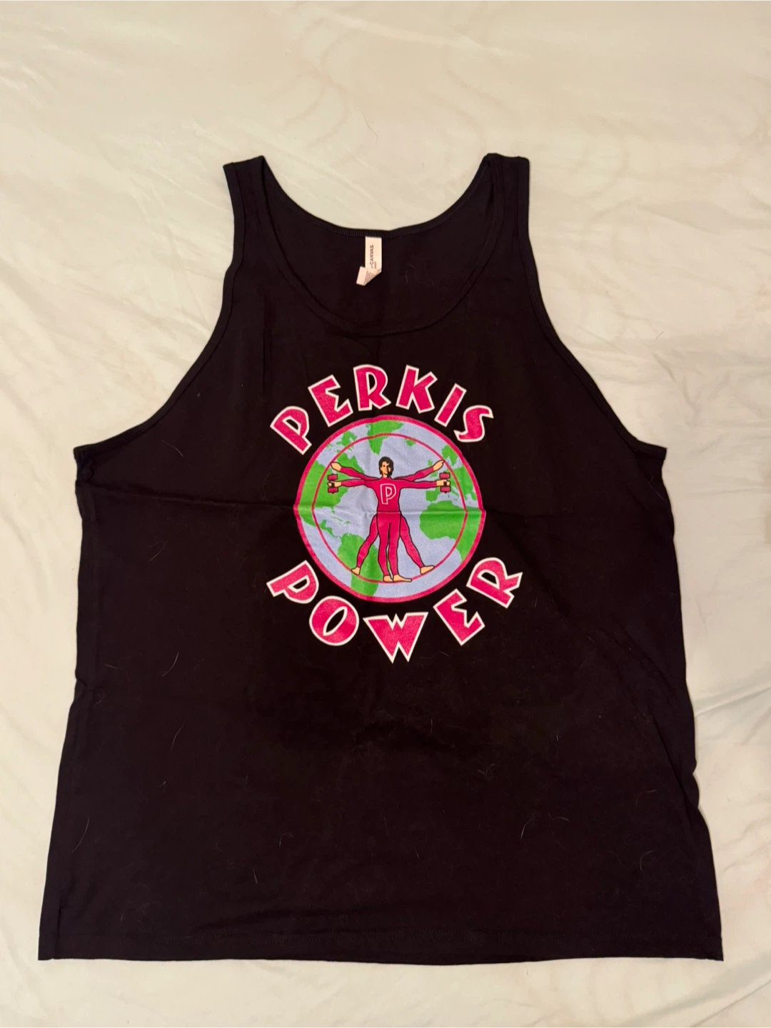 Men’s Perkis Power Black Tank Top, XL Size.