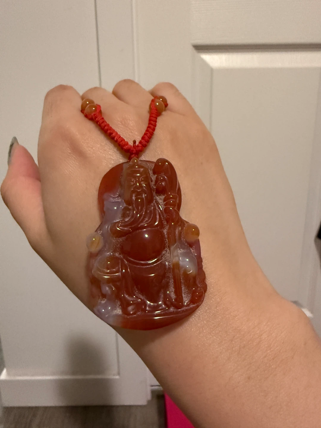 Red Agate Pendant with Box ｜ Gift for Man - photo 2