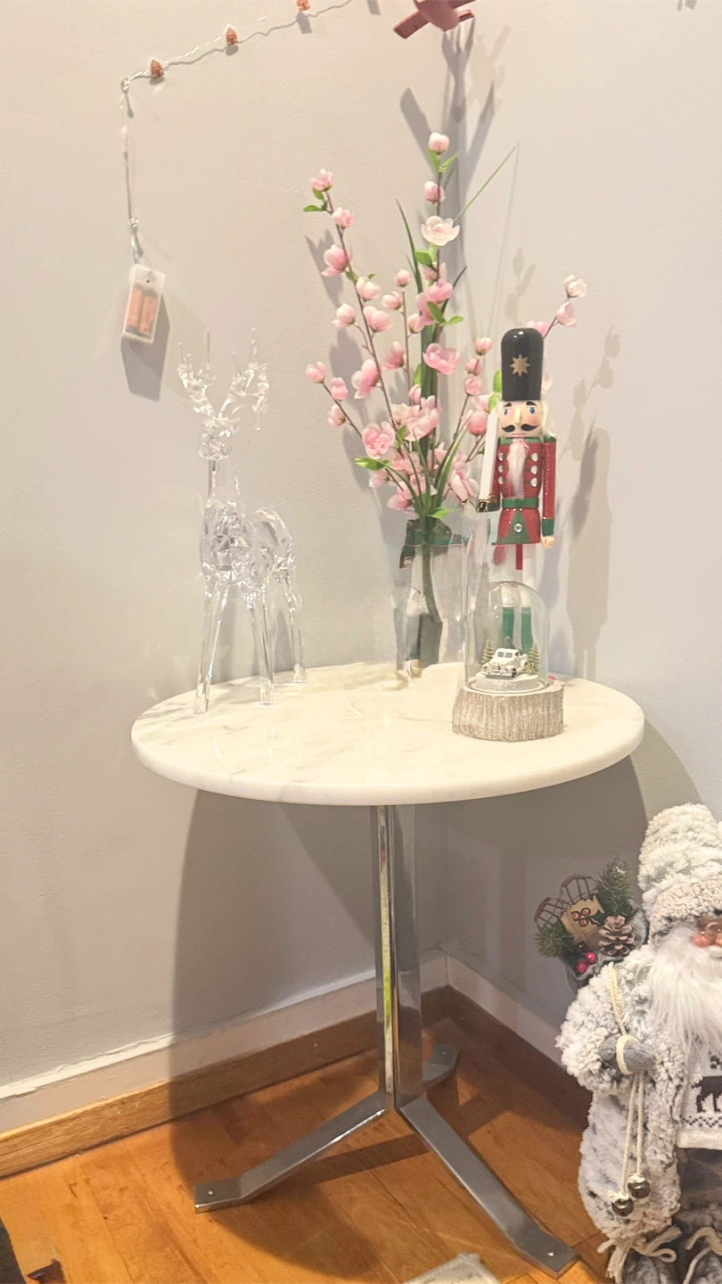 Round Marble Top Side Table - photo 3