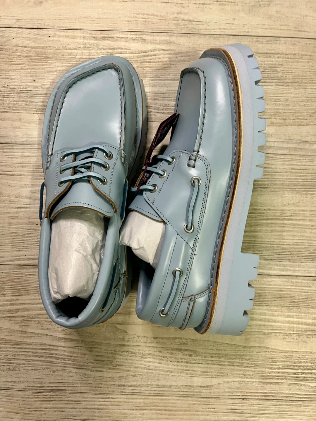 Camper Lab boat shoes, pastel Blue, Size US 10 - photo 2