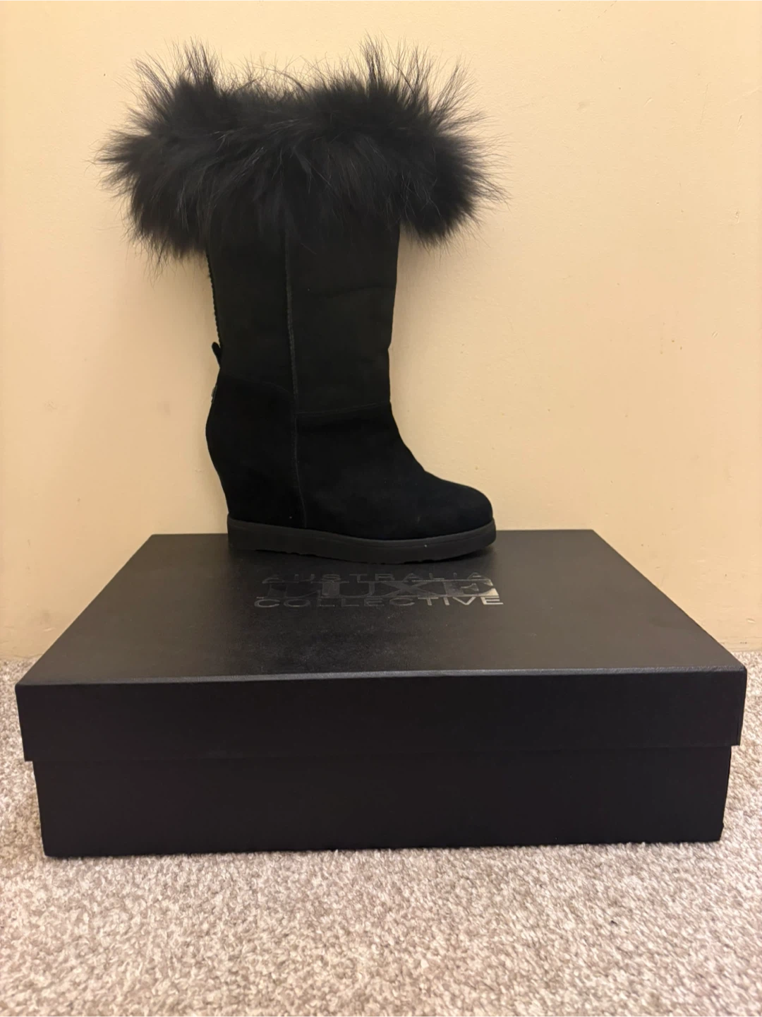 Australia Collective Black Wedge Boots