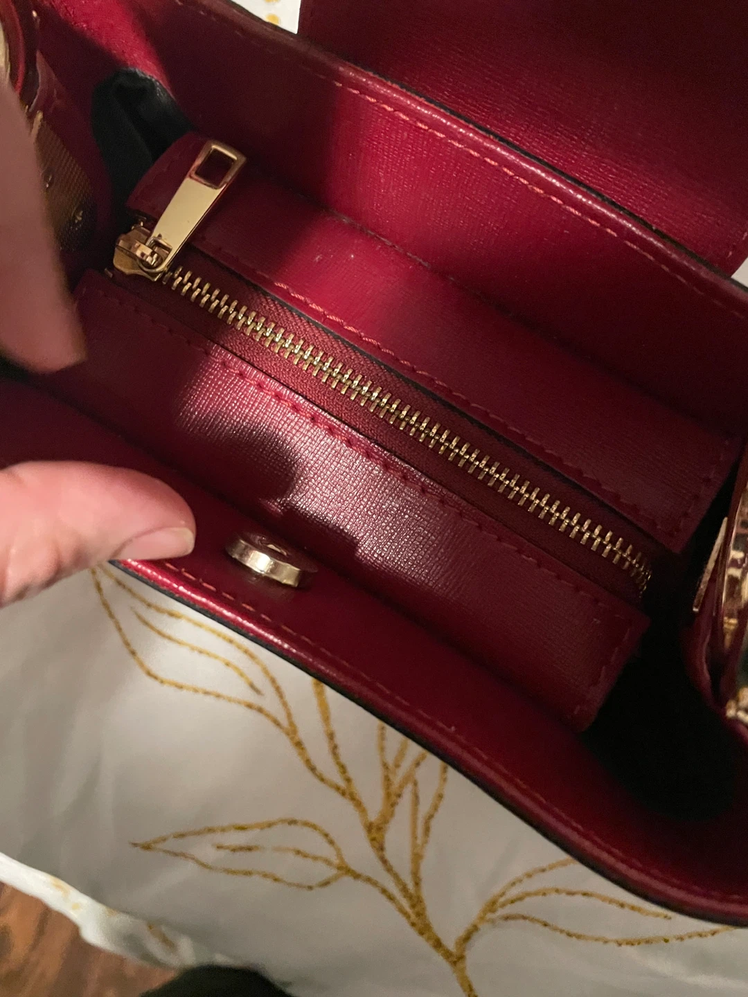 Vera Pelle Made in Italy Red Leather Handbag