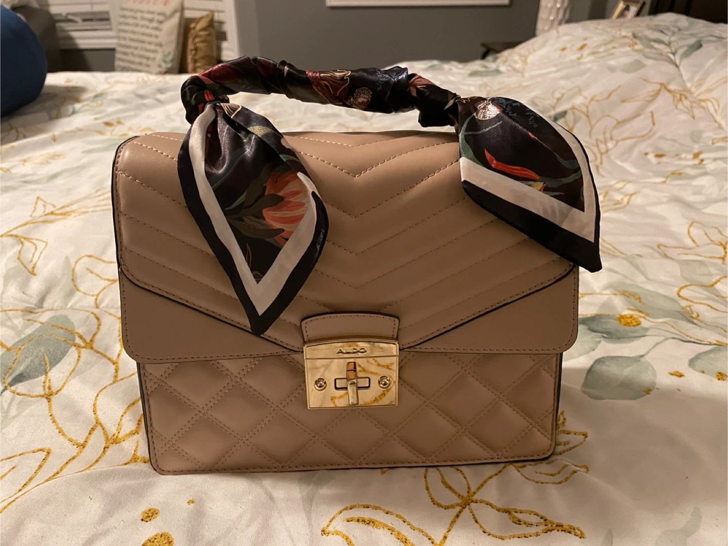 ALDO Quilted Beige Handbag