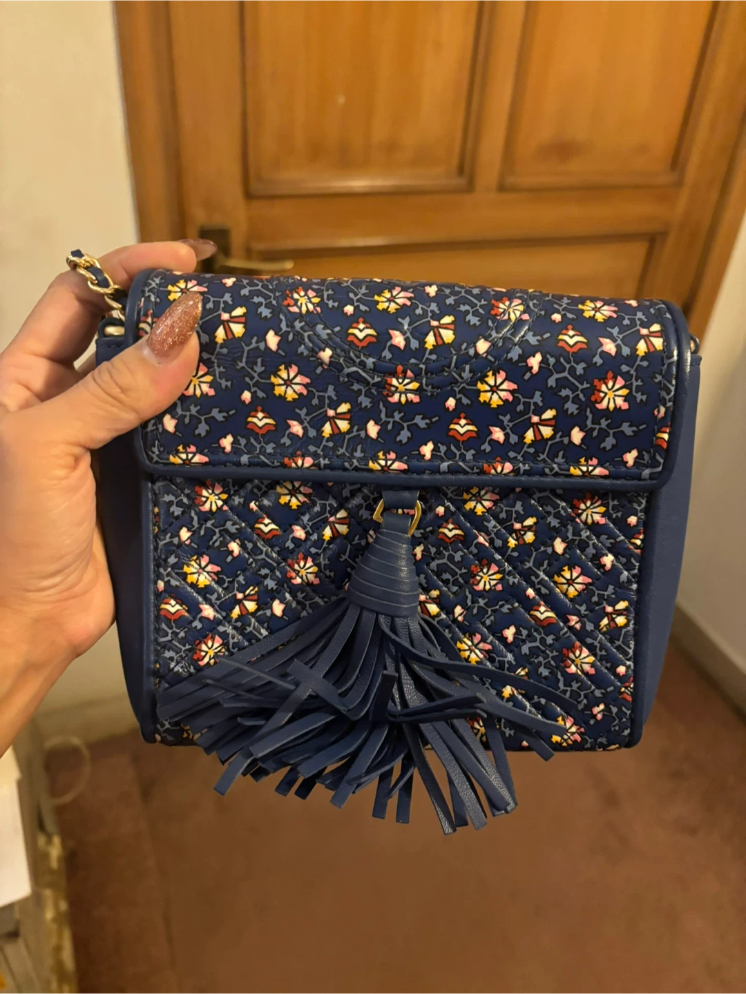Tory Burch Floral Quilted Crossbody Bag
