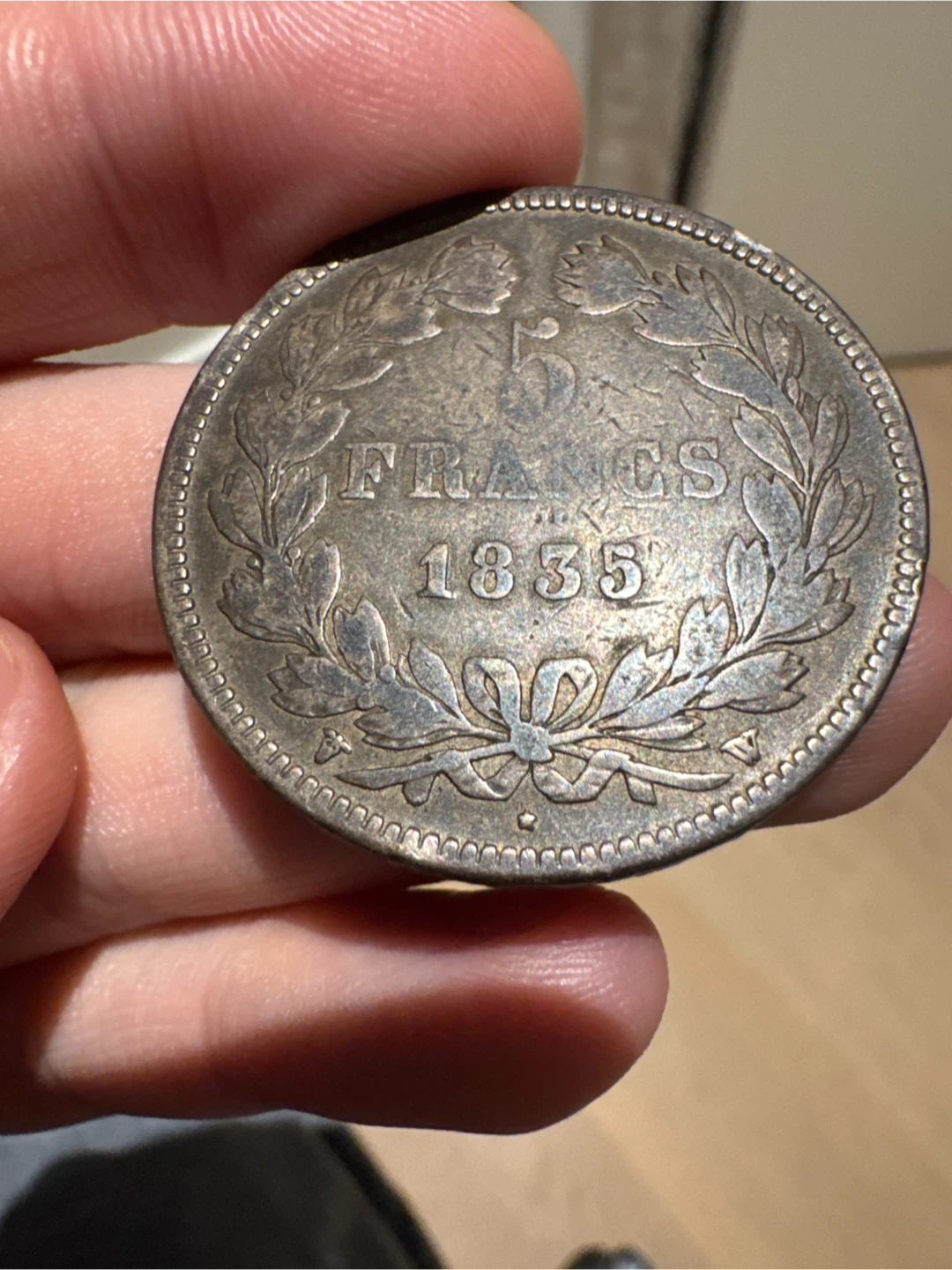 1835 Louis Philippe I Silver 5 Francs Coin - photo 4