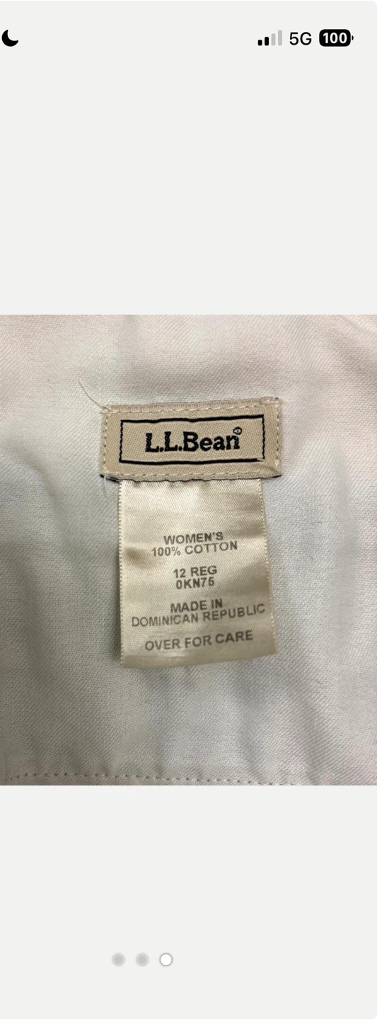 L.L.Bean woman pants, 100% cotton, size 12 - photo 3