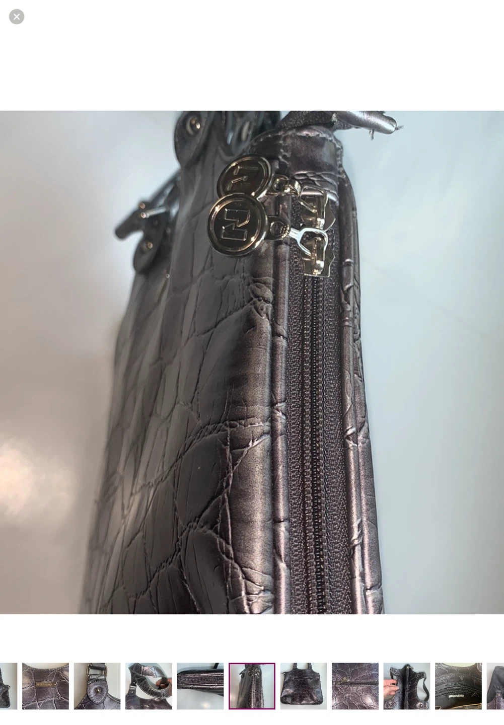 Nygard  Expandable Croc Embossed Handbag - photo 4