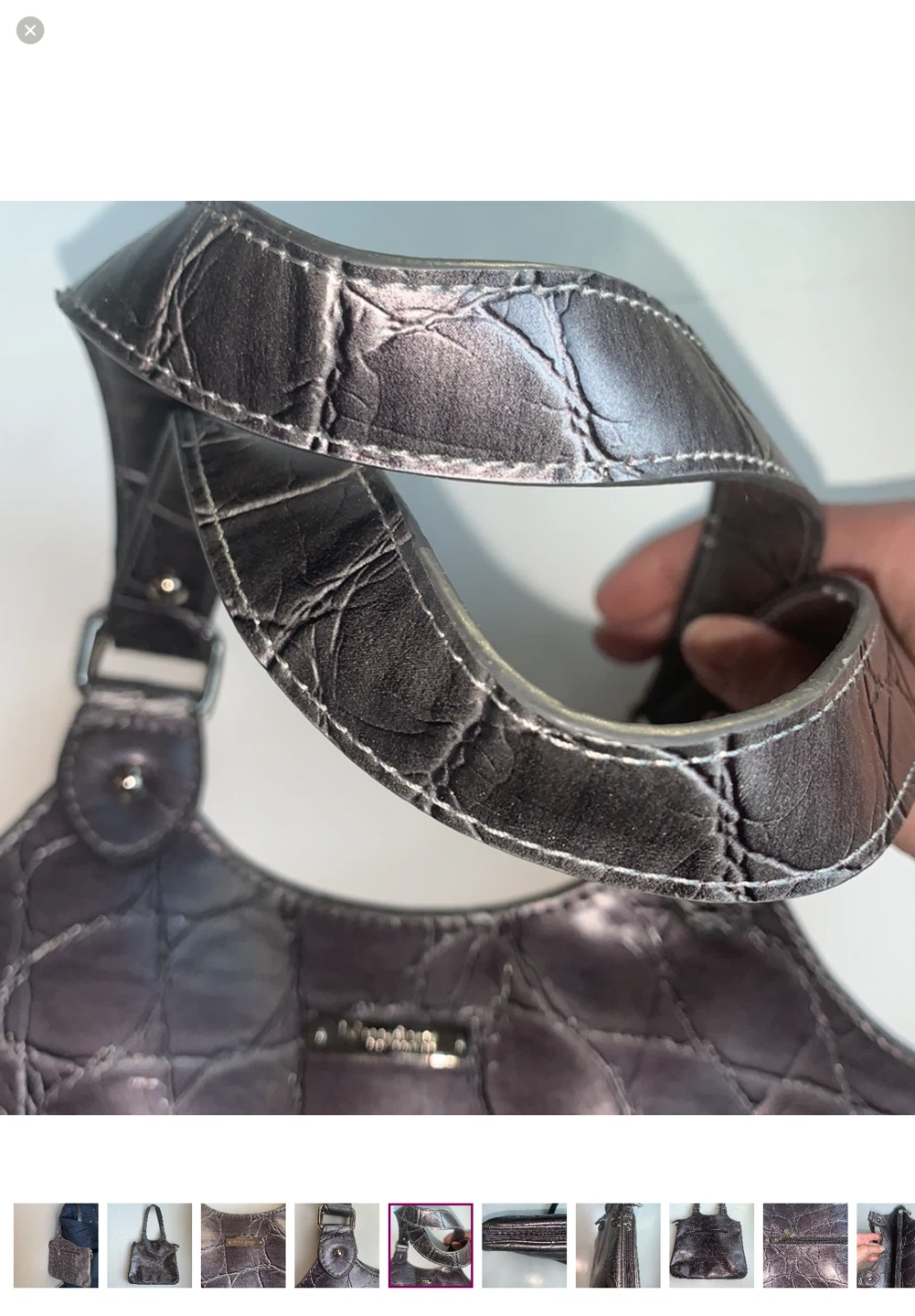 Nygard  Expandable Croc Embossed Handbag - photo 3