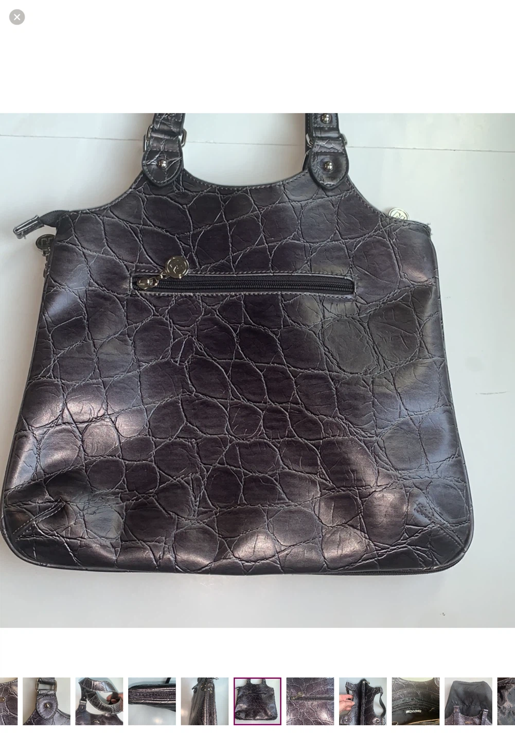Nygard  Expandable Croc Embossed Handbag - photo 5