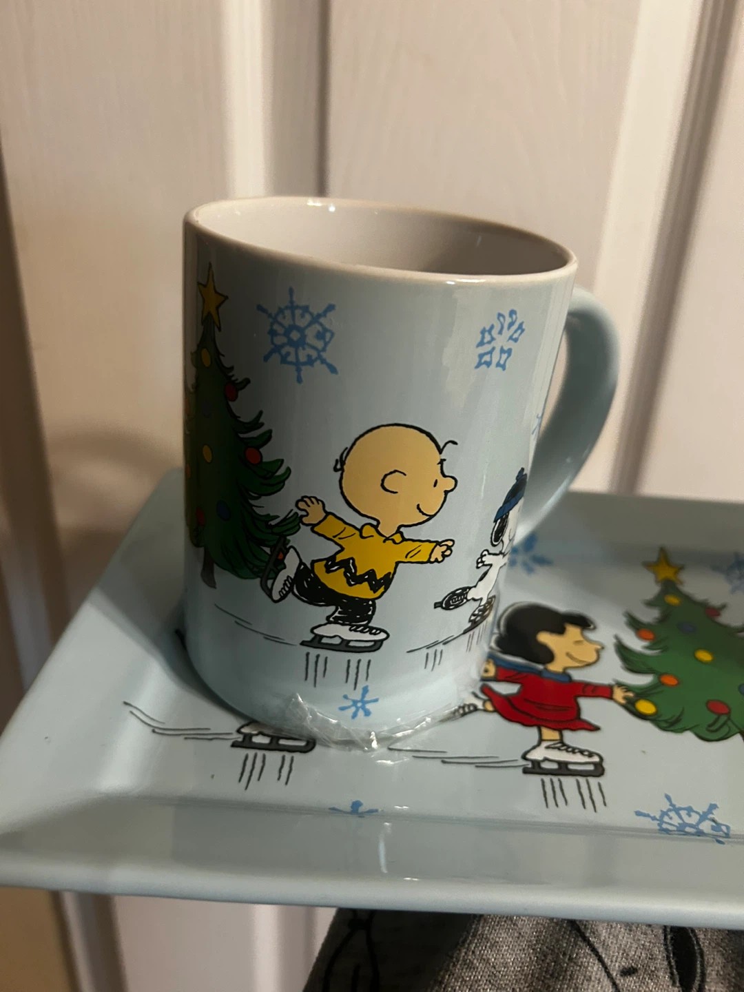 Peanuts Christmas Mug and Tray Set - photo 2