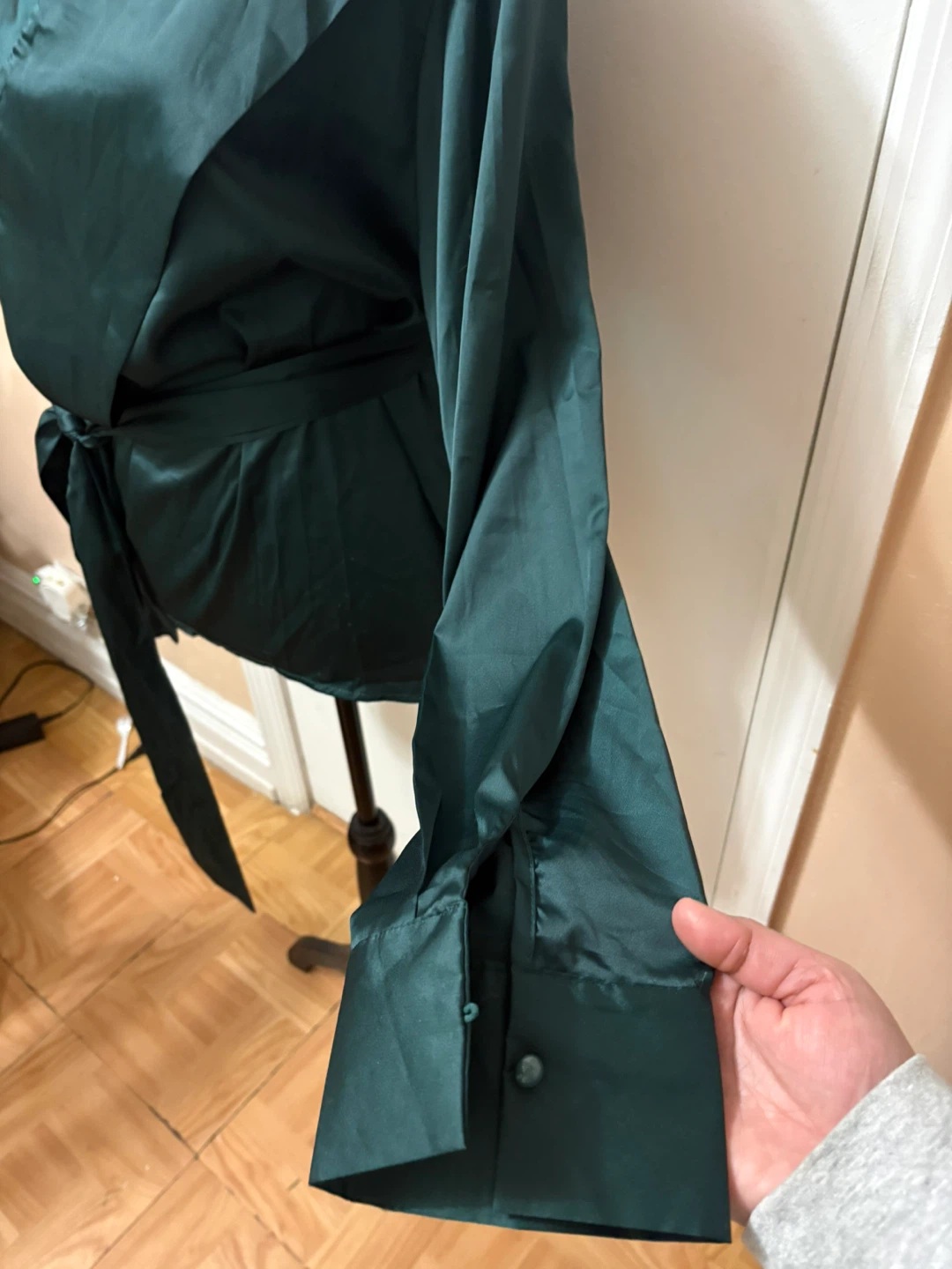 Green Wrap Blouse Incerun - photo 3