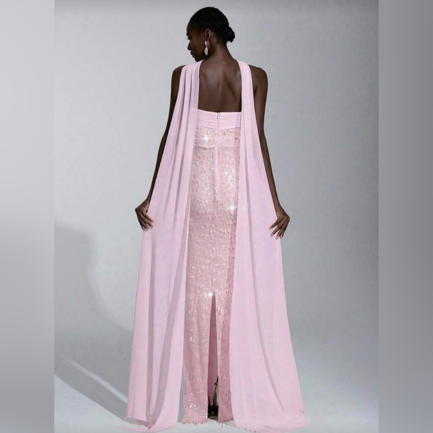 Elitara beaded strapless maxi dress with detachable halter - photo 2