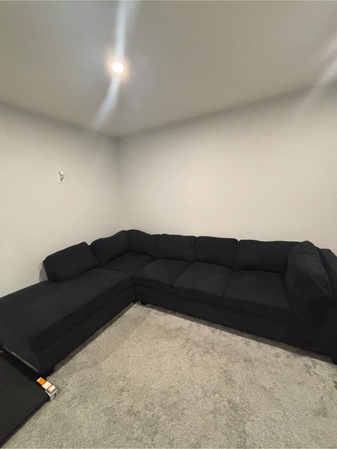 Large Black Sectional Sofa - photo 2