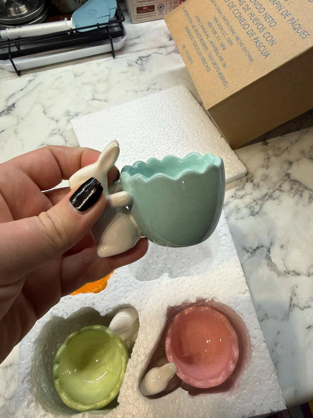 Avon Easter Bunny Egg Cups - Set of 4 - photo 3