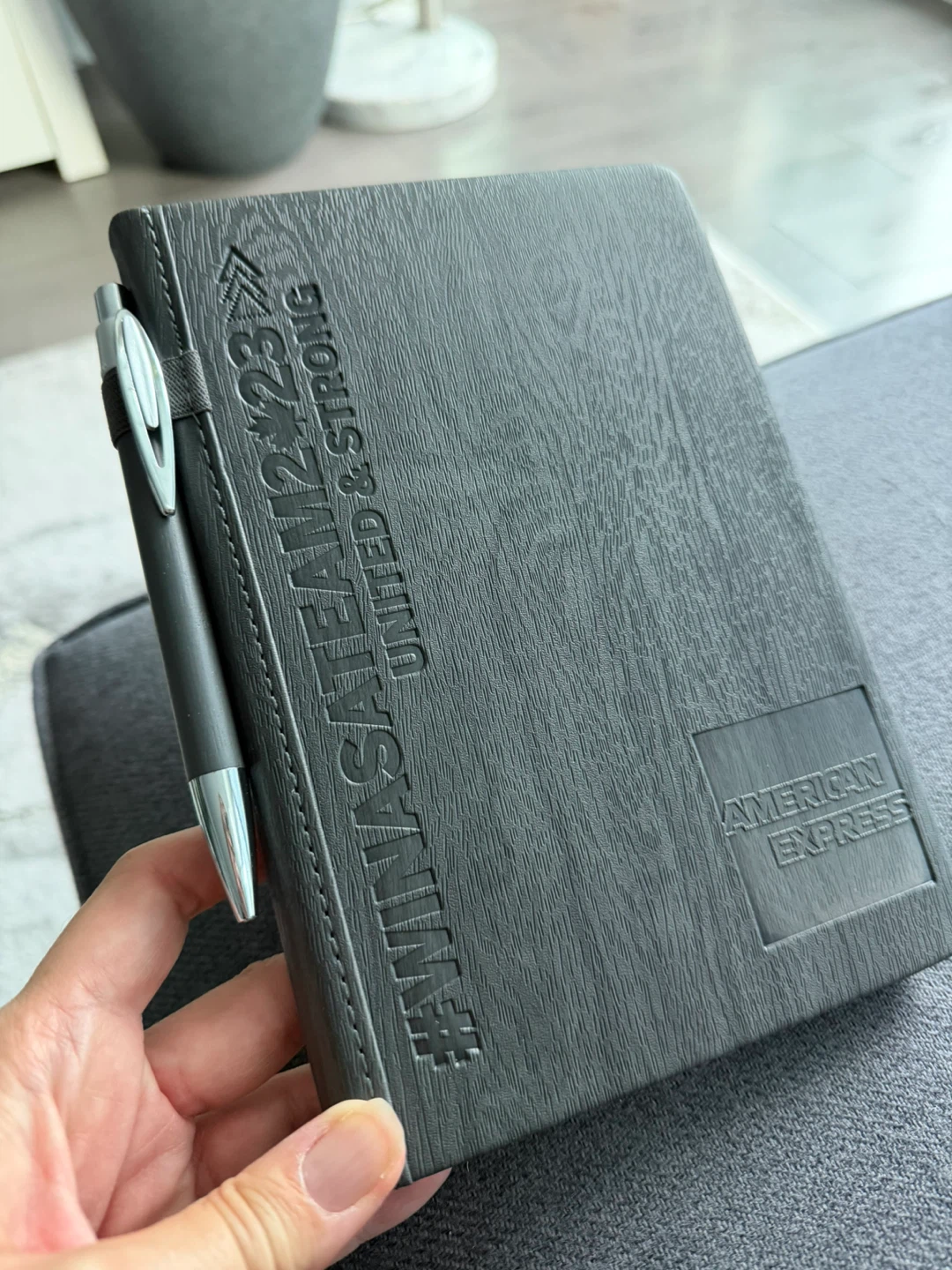 GREAT CONDITION Black Notebook with Pen