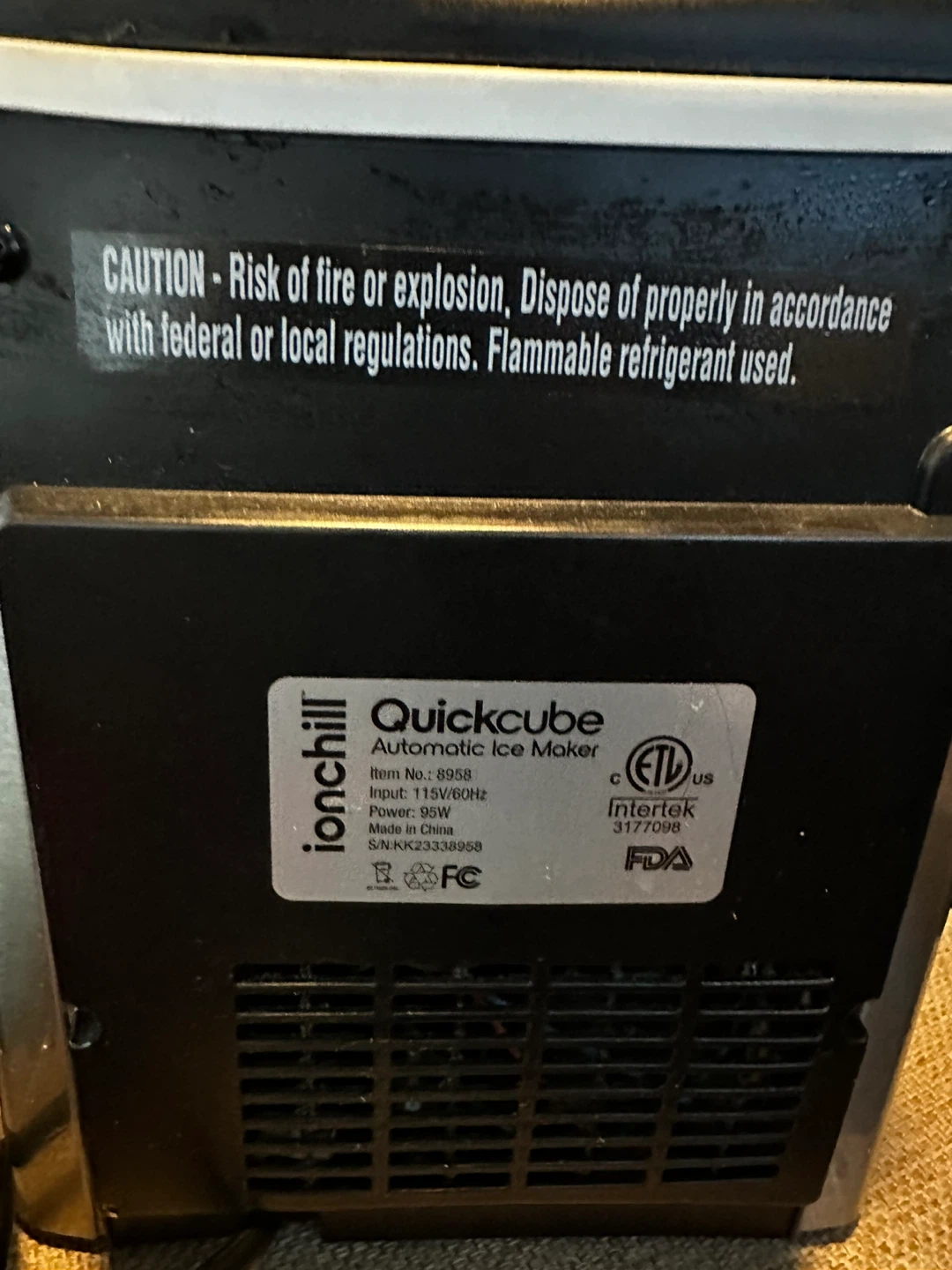 Ionchill Quickcube Automatic Ice Maker