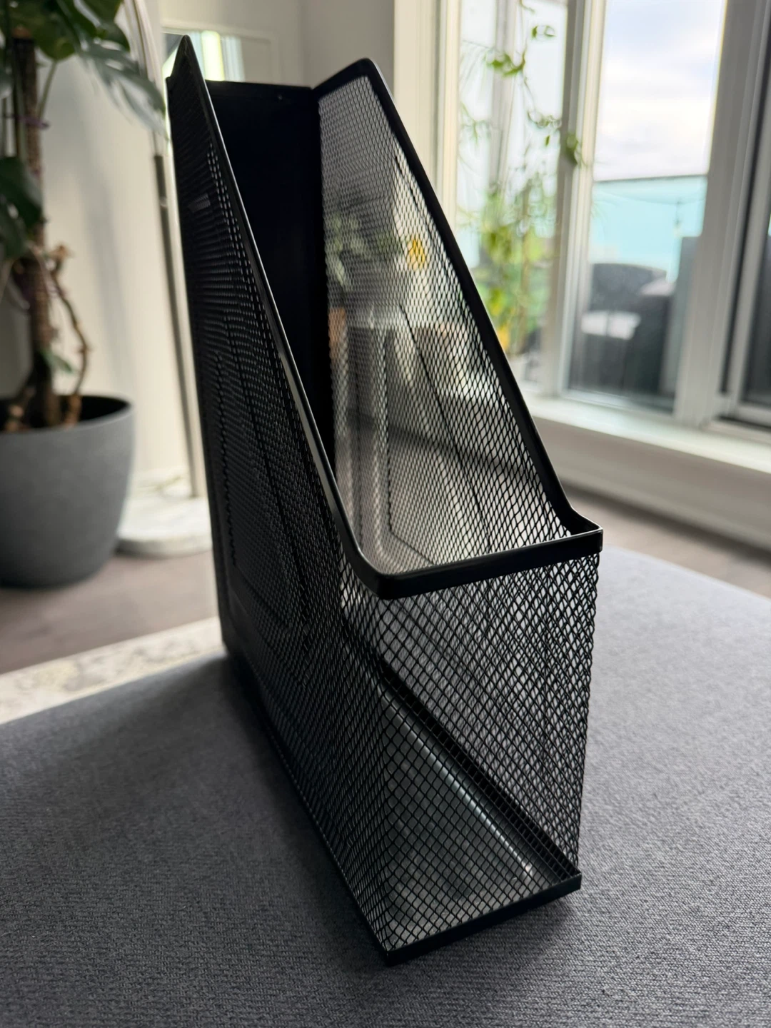 GREAT CONDITION Black Mesh File Organizer