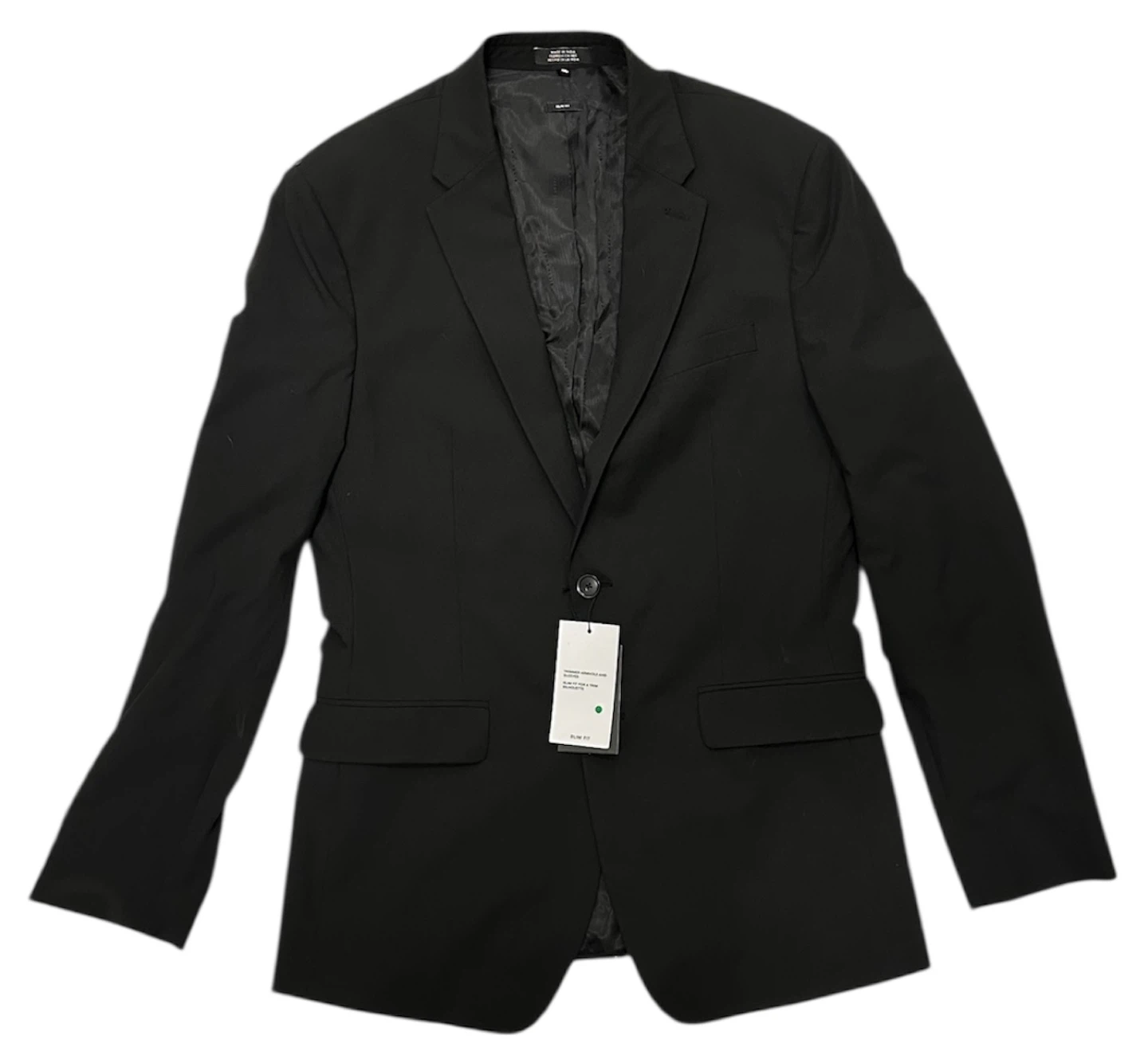 New Perry Ellis Black Slim Fit Suit Blazer