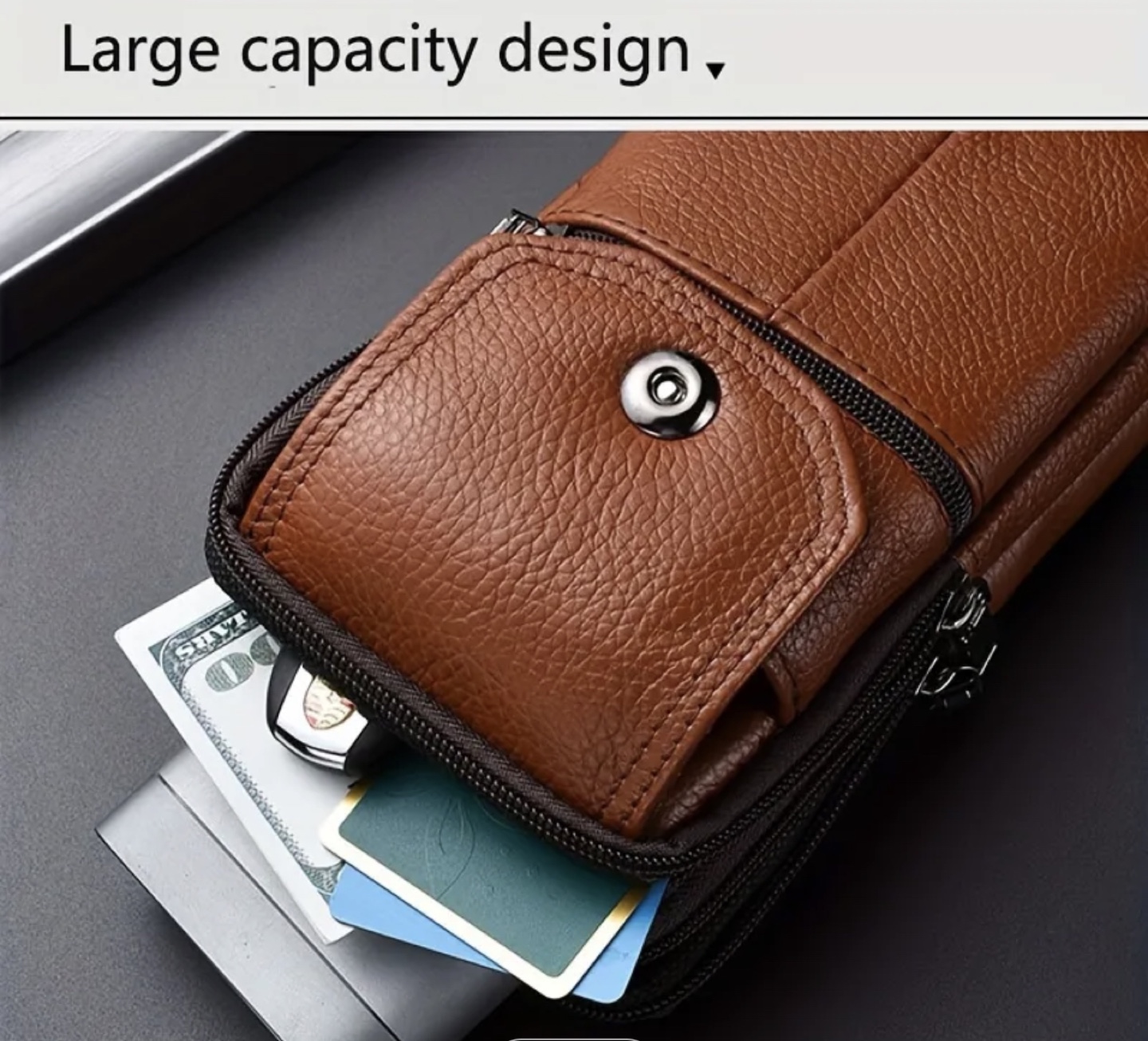 Brand New-Brown Cell Phone Holster Belt Bag - photo 5
