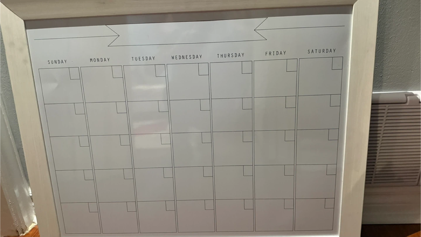 Framed Dry Erase Calendar - photo 2
