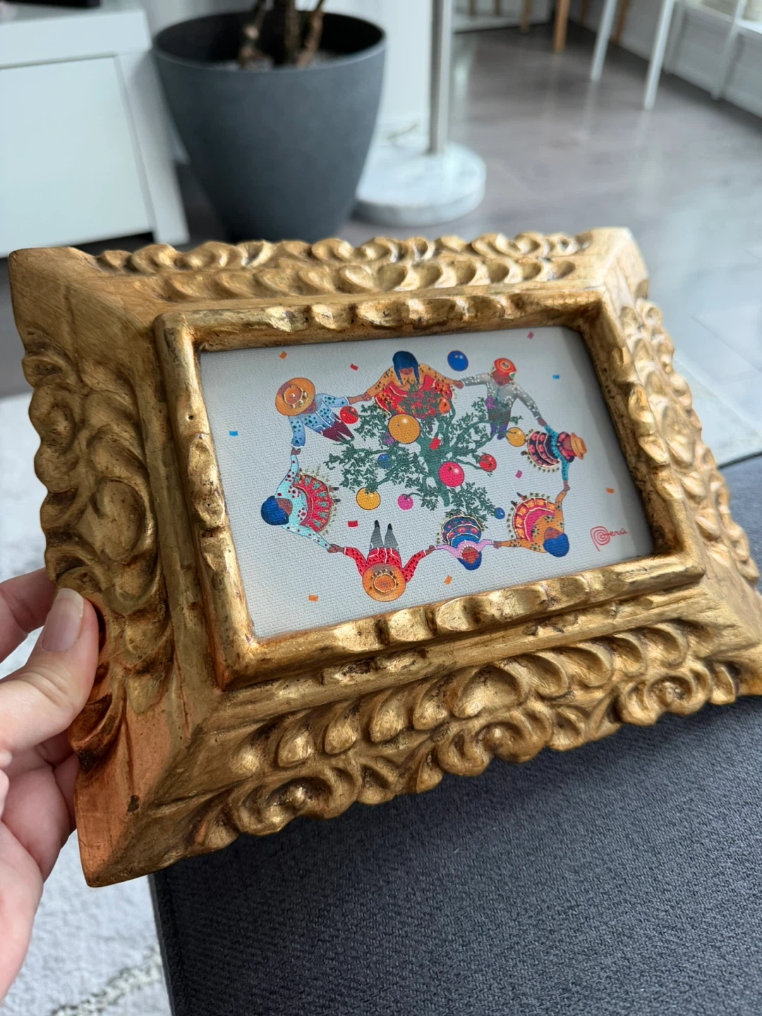 GREAT CONDITION Peruvian Framed Artwork