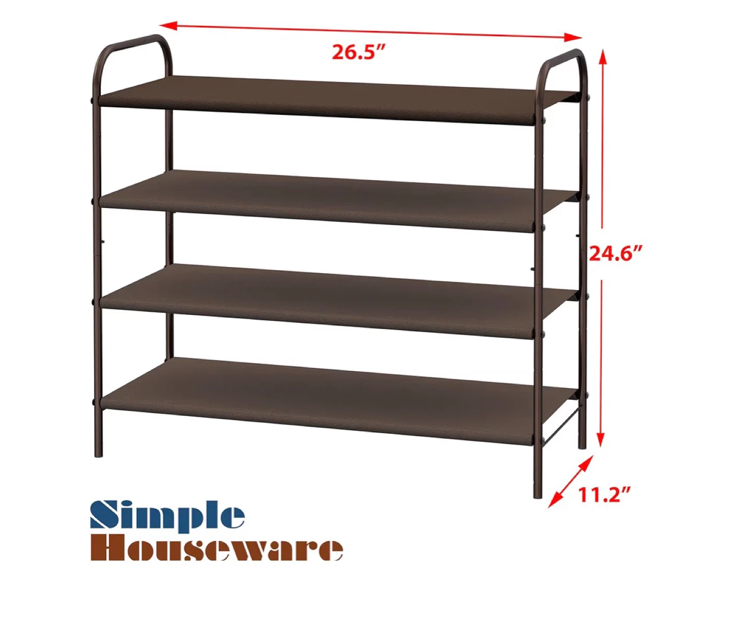 Simple Houseware 4-Tier Shoe Rack - Bronze